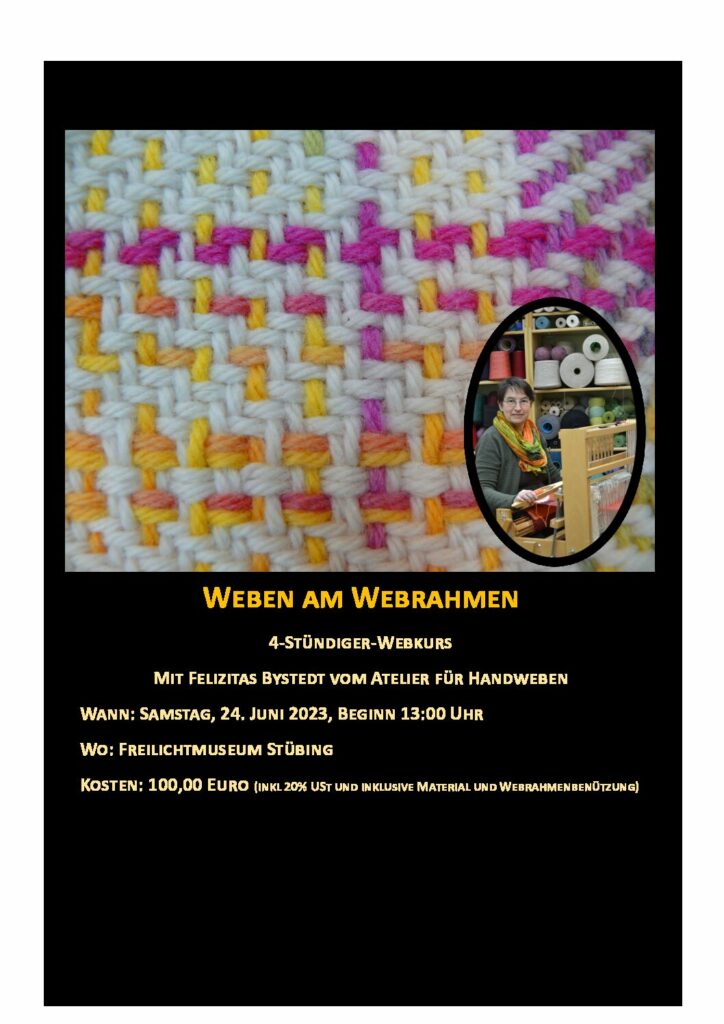 Spinnen von Flachs vom Stroh zu